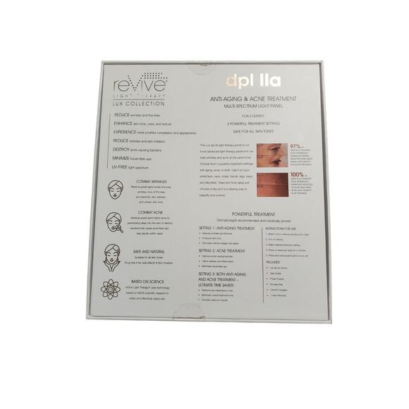 reVive Light Therapy Lux dpl lla Anti-Aging & Acne Treatment Panel New Open Box - Picture 2 of 6
